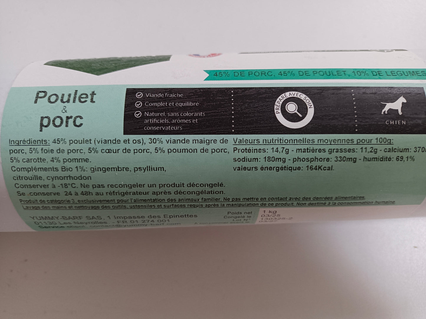 Mix poulet porc 1 kg