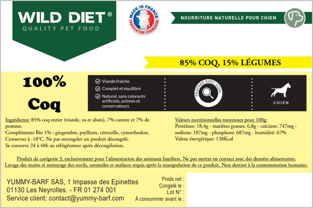 Mix coq 8kg