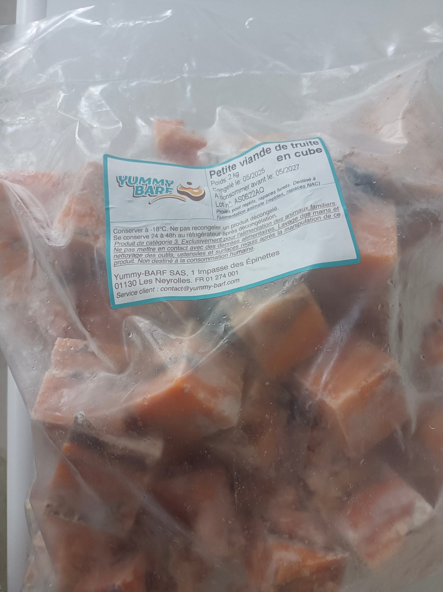 Cubes de truites 2 kg